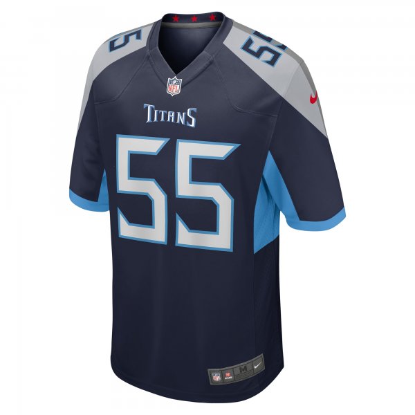 Men's Tennessee Titans JC Latham Nike Navy 2024 NFL Draft First Round Pick Player Game Jersey