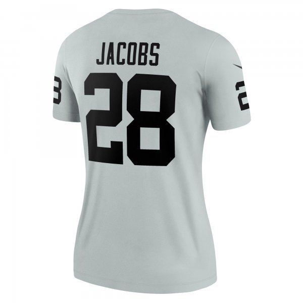 Women's Las Vegas Raiders Josh Jacobs Nike Silver Inverted Legend Jersey