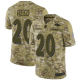 Men's Baltimore Ravens #20 Ed Reed Camo Stitched NFL Limited 2018 Salute To Service Jersey