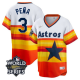 Men's Houston Astros Jeremy Pe?a #3 2022 World Series White Home Cooperstown Collection Cool Base Jersey