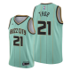 Men's Charlotte Hornets #21 JT Thor Mint Green 2021 NBA Draft City Edition Jersey