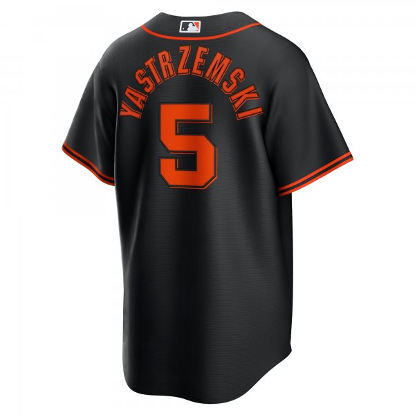 Men's San Francisco Giants Mike Yastrzemski Nike Black Alternate Replica Player Name Jersey