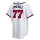 Men's Atlanta Braves Joe JimÃÂ©nez Nike White Home  Replica Player Jersey