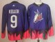 Men's Arizona Coyotes #9 Clayton Keller Purple 2020/21 Reverse Retro Player Jersey