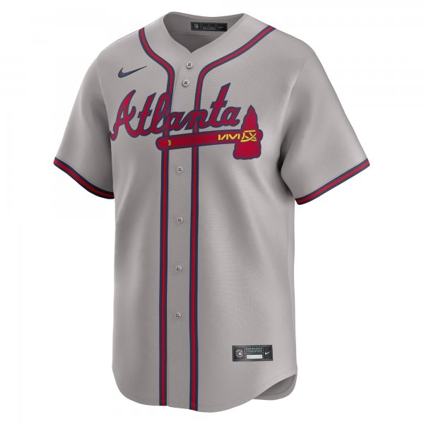 Men's Atlanta Braves  Nike Gray Away Limited Custom Jersey