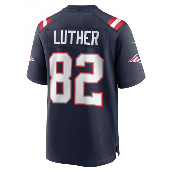 Men's New England Patriots T.J. Luther Nike  Navy Team Game Jersey