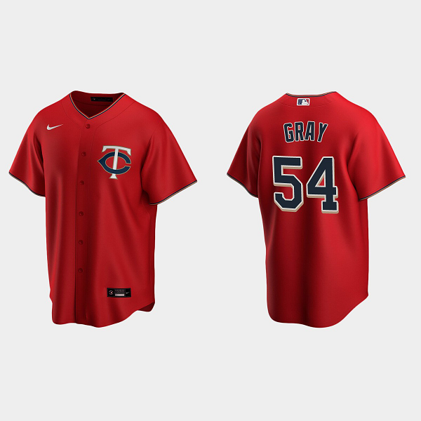 Men's Minnesota Twins #54 Sonny Gray Red Alternate MLB Jersey