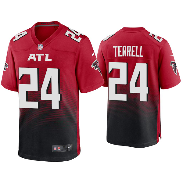 Men's #24 A.J. Terrell Atlanta Falcons Red 2020 NFL Draft Game Jersey