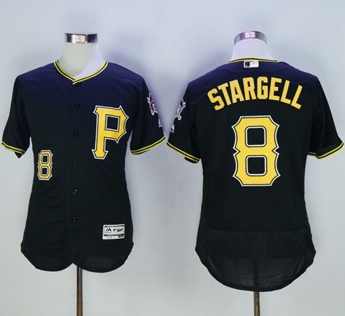 Pittsburgh Pirates #8 Willie Stargell Black Flexbase Collection Stitched MLB Jersey