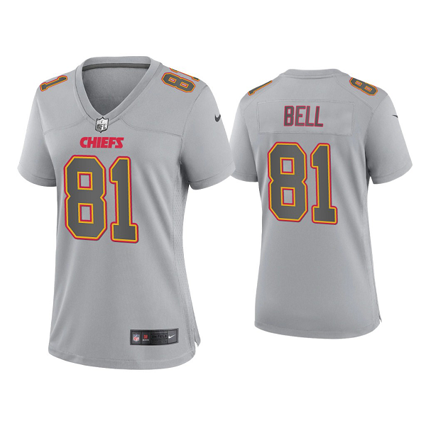 Women's Kansas City Chiefs Blake Bell Gray Atmosphere Fashion Game Jersey