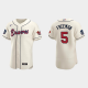 Freddie Freeman Atlanta Braves 2021 World Series MLB Flexbase Jersey - Cream