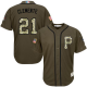 Pittsburgh Pirates #21 Roberto Clemente Green Salute to Service Stitched MLB Jersey