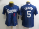 Women's Nike Los Angeles Dodgers #5 Freddie Freeman Blue Stitched MLB Cool Base Jersey