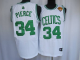 Men's Boston Celtics #34 Paul Pierce Stitched White Final Patch NBA Jersey