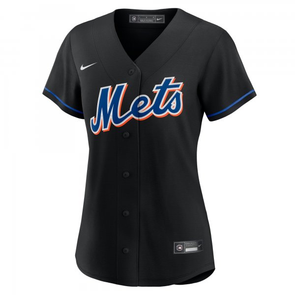 Women's New York Mets Francisco Lindor Nike Black 2022 Alternate Replica Player Jersey