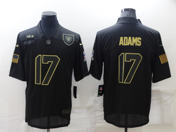 Men's Nike Las Vegas Raiders #17 Davante Adams Black 2020 Salute To Service Stitched NFL Limited Jersey