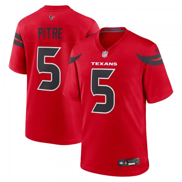 Men's Houston Texans Jalen Pitre Nike Red Alternate Game Jersey