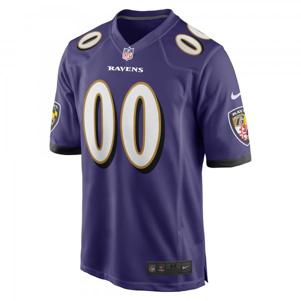 Men's Baltimore Ravens Nike Purple Custom Game Jersey