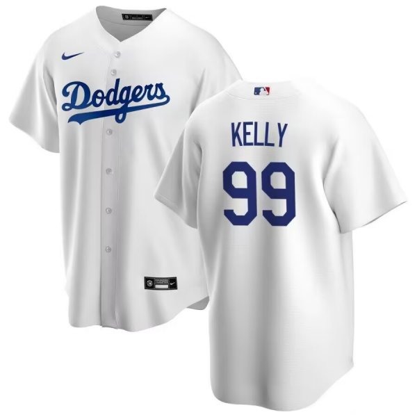 Men's Los Angeles Dodgers #99 Joe Kelly Nike White Home Limited Jersey