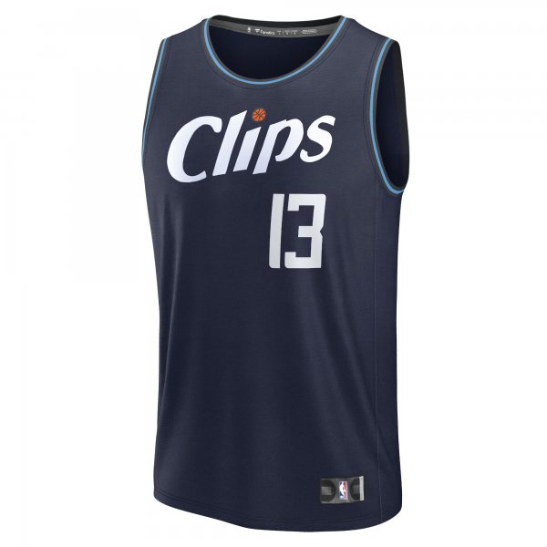 Men's LA Clippers Paul George Fanatics Navy Fast Break Jersey - City Edition