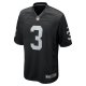 Men's Las Vegas Raiders DeAndre Carter Nike Black Game Player Jersey