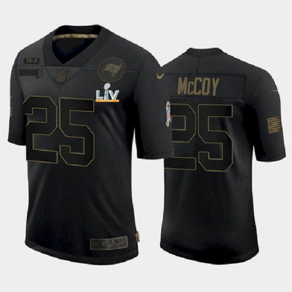 Men's Tampa Bay Buccaneers LeSean McCoy Black Salute To Service 2021 Super Bowl LV Jersey