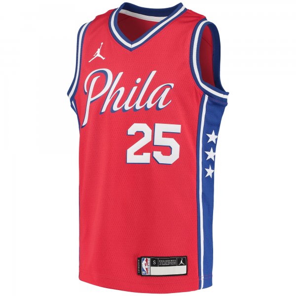 Youth Philadelphia 76ers Ben Simmons Jordan Brand Red 2020/21 Swingman Player Jersey - Statement Edition