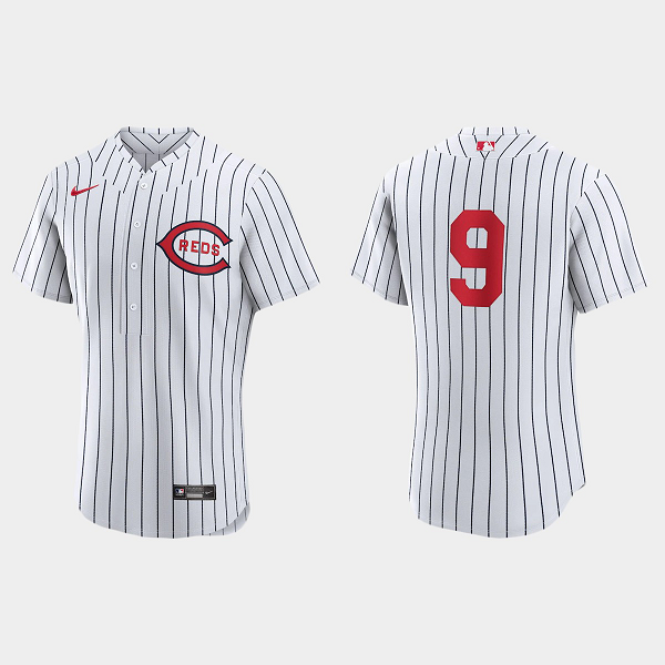 Men's Cincinnati Reds #9 Mike Moustakas 2022 Field of Dreams Flex Base Jersey - White