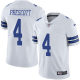 Nike Dallas Cowboys #4 Dak Prescott White Men's Stitched NFL Vapor Untouchable Limited Jersey