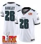 Men's Philadelphia Eagles #26 Saquon Barkley White Super Bowl LIX F.U.S.E. Vapor Untouchable Limited Stitched Jersey