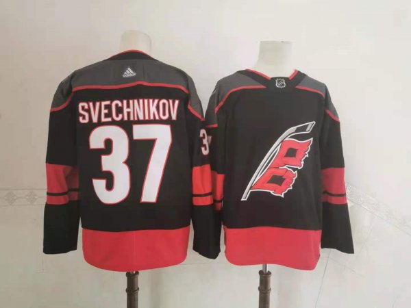 Men's Carolina Hurricanes #37 Andrei Svechnikov Black Alternate Premier Player Jersey