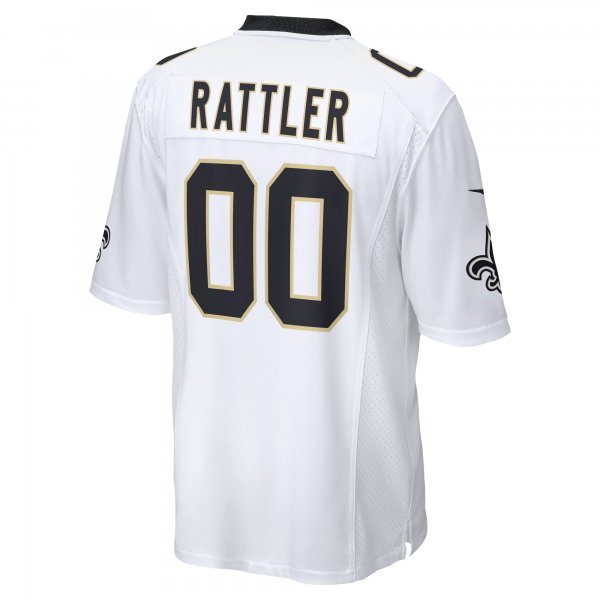 Men's New Orleans Saints Spencer Rattler Nike White 2024 NFL Draft Game Player Jersey