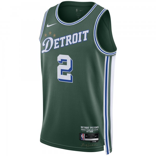 Unisex Detroit Pistons Cade Cunningham Nike Green 2022/23 Swingman Jersey - City Edition