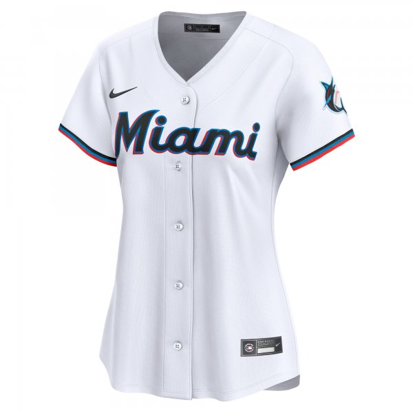 Women's Miami Marlins  Nike White 2024 Jackie Robinson Day Home Limited Jersey