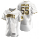 Men's San Diego Padres #55 Sean Manaea White Brown Alternate MLB Flex Base Jersey