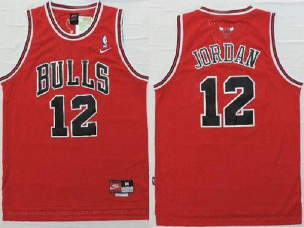 Men's Mitchell&Ness Chicago Bulls #12 Michael Jordan Red NBA Stitched Jersey