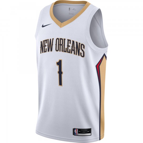 Men's New Orleans Pelicans Zion Williamson Nike White Swingman Jersey - Association Edition