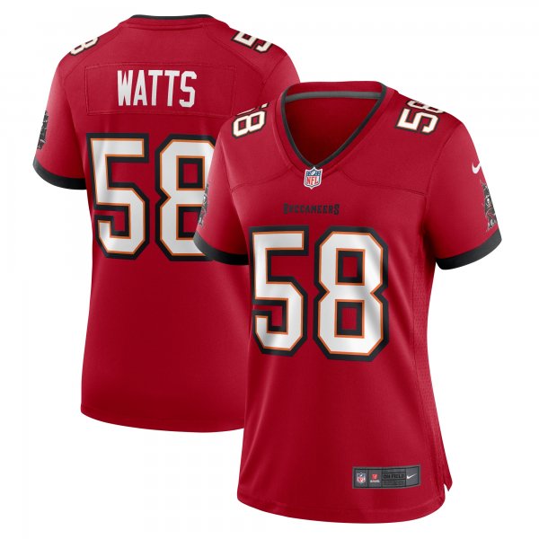 Women's Tampa Bay Buccaneers Markees Watts Nike  Red  Game Jersey