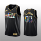 Men's Utah Jazz #00 Jordan Clarkson 2021/22 Black Golden Edition 75th Anniversary Diamond Logo Stitched NBA Jersey