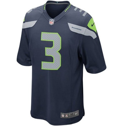 Youth Seattle Seahawks Russell Wilson Nike College Navy Team Color Game Jersey