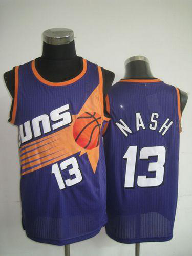 Men's Phoenix Suns #13 Steve Nash Purple Throwback Stitched NBA Jersey