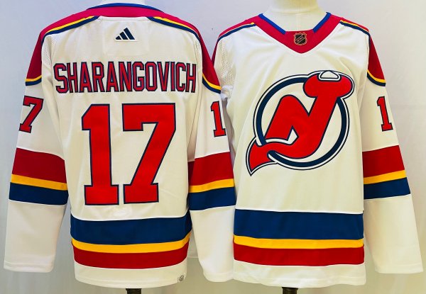 Men's #17 Yegor Sharangovich New Jersey Devils White NHL Jersey