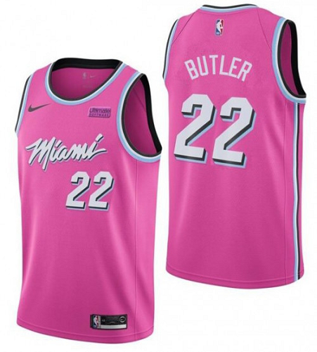 Men's Nike Miami Heat #22 Jimmy Butler Pink Swingman Basketball Jersey