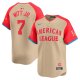 Men's American League #7 Bobby Witt Jr. Nike Cream 2024 MLB All-Star Game  Cool Base Jersey