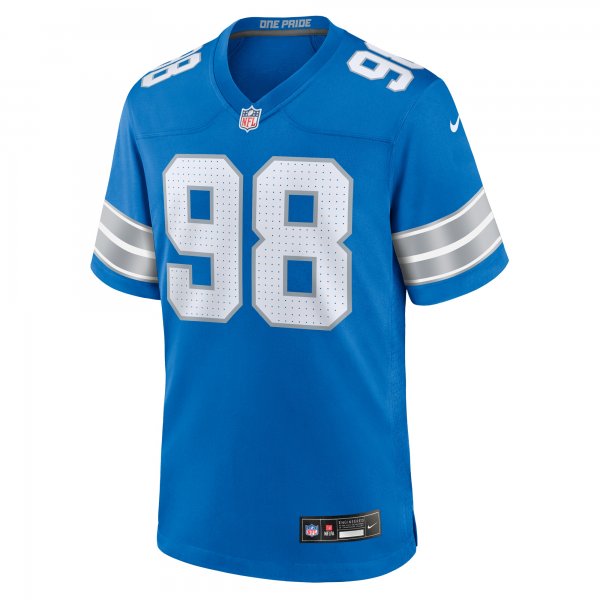 Men's Detroit Lions D.J. Reader Nike  Blue Team Game Jersey