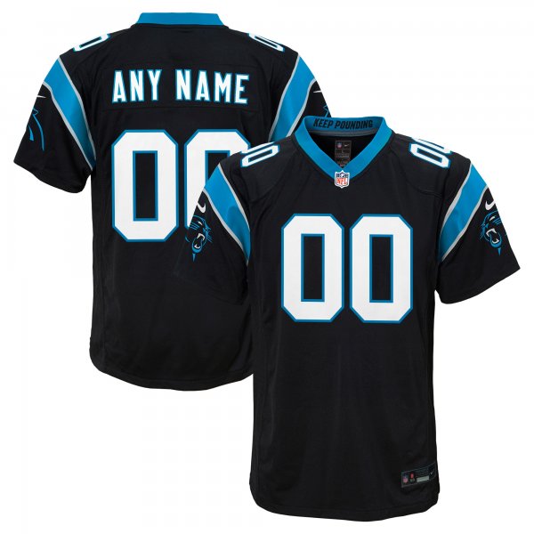 Youth Carolina Panthers  Nike Black Custom Game Jersey