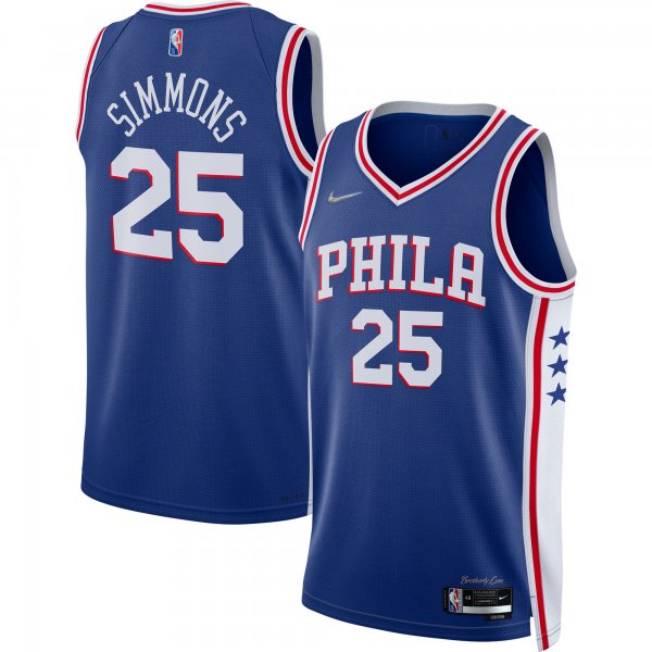 Men's Philadelphia 76ers Ben Simmons Nike Royal 2021/22 Diamond Swingman Jersey - Icon Edition