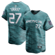 Men's American League Mike #27 Trout Nike Teal 2023 MLB All-Star Game Cool Base Jersey