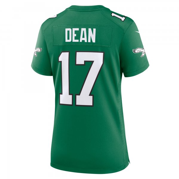 Women's Philadelphia Eagles Nakobe Dean Nike Kelly Green Alternate Game Jersey