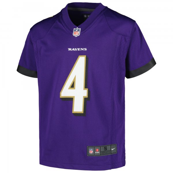 Youth Baltimore Ravens Zay Flowers Nike Purple Game Jersey